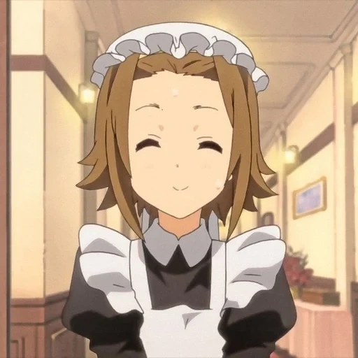 housemaid, ritsu tainaka, anime characters, mugi chan maid, k-on anime maid