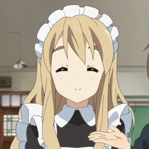 anime, mugi chan, karakter anime, mugi chan maid, keion mugi adalah pelayan