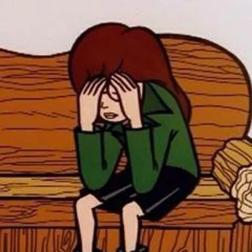 prenda, daria morgandorf, série de tristeza daria, cartoon deprimido