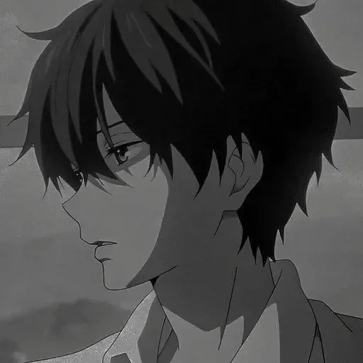 image, anime aron, les gars de l'anime, l'anime est triste, anime khotaro oreki