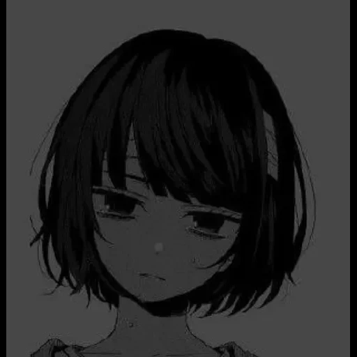 аниме, рисунок, аниме темное, грустные аниме, грустная аниме девочка