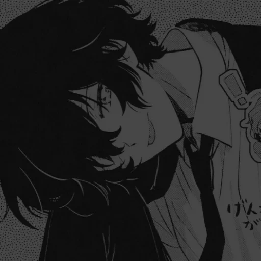 dazai, figure, ozaiji, anime dark color, big stray dog