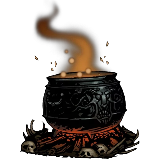 halloween, cocina de bruja, gran olla de bruja, vector de caldera bruja, color de fondo transparente de maceta de bruja