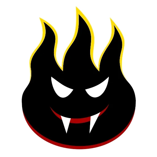 the badge is hot, gurren lann logo, gurren lanan symbol, emblem fire devil, gurren lanan emblem