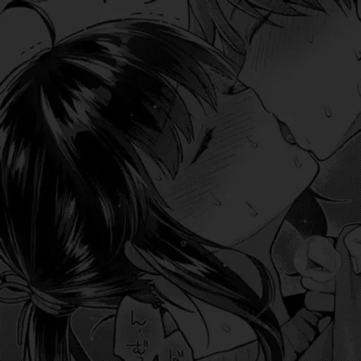 couple anime, manga anime, anime dans un couple, baiser, paires d'anime de mangas