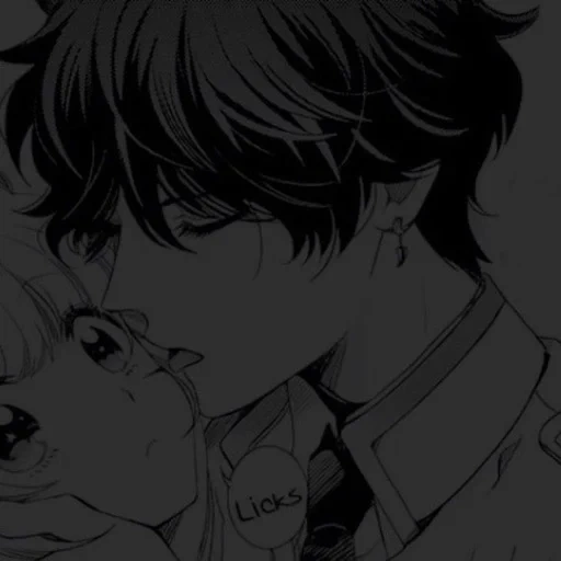 figura, casal de anime, animação fofa, beijo de anime, casal de anime bonito