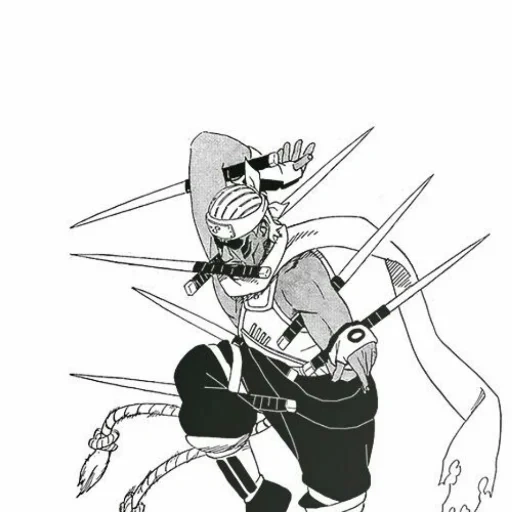 killer bi manga, spade di api killer, battaglia delle spade manga, killer bi seven swords, naruto manga killer bi