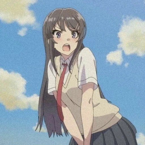 sakurajima, anime girl, anime charaktere, seishun buta yarou, anime mädchen charakter