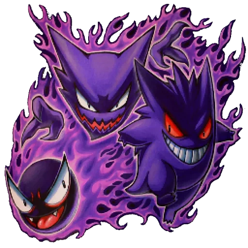 pokemon, gengar pokemon, fantasma do bebê mágico gengar, magic baby gengar evolution, evolução do bebê mágico de gustley