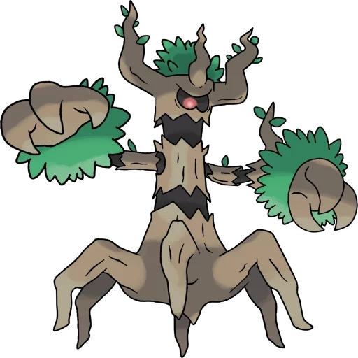 i pokemon, trevenant, trevenant mega, gli elfi, fantasia dell'albero dei pokémon