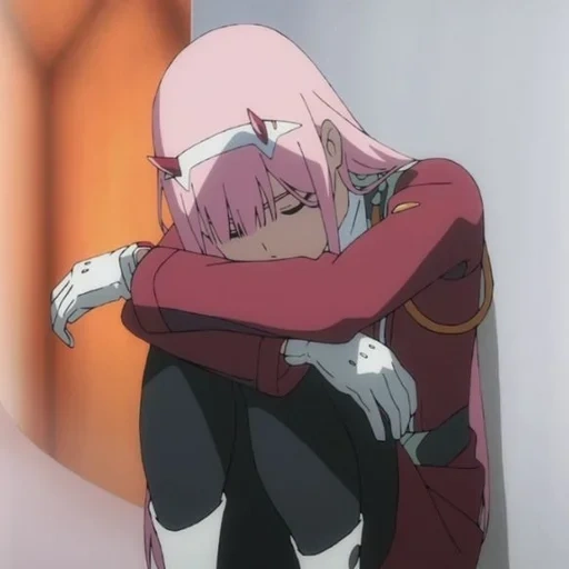 зеро 2 аниме, милый во франксе, милый во франксе 002, darling in the franxx, аниме милый во франксе 02 плачет