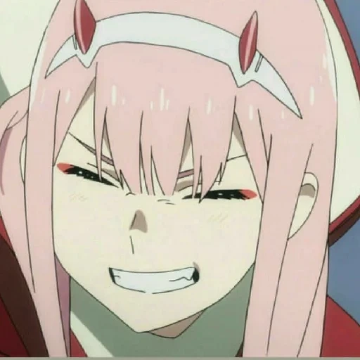 zero two, 002 аниме лицо, персонажи аниме, darling in the franxx, милый во франсе аниме