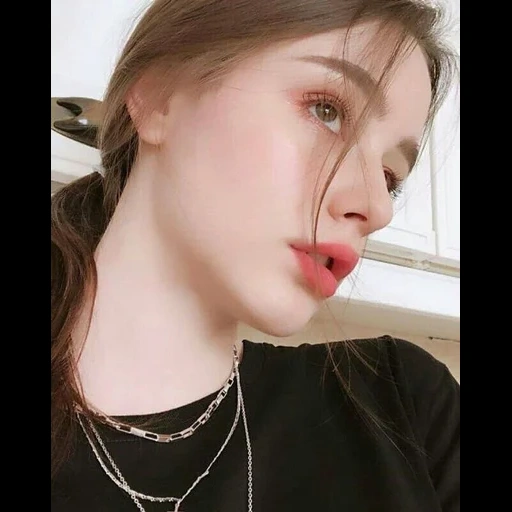 mujer joven, dasha taran 2018, la belleza de la chica, hermosa chica, maquillaje coreano