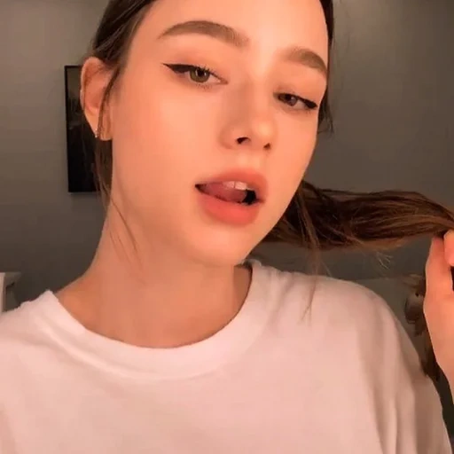 mujer joven, ideas de maquillaje, la cara es hermosa, maquillaje coreano, la cara de una hermosa chica