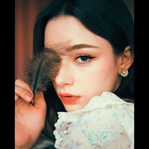 a beleza, jovem, modelo chinês, maquiagem asiática, dasha taran menclub