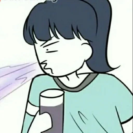 animation, people, mama muda, daimaru girl, puke distinguishes milk