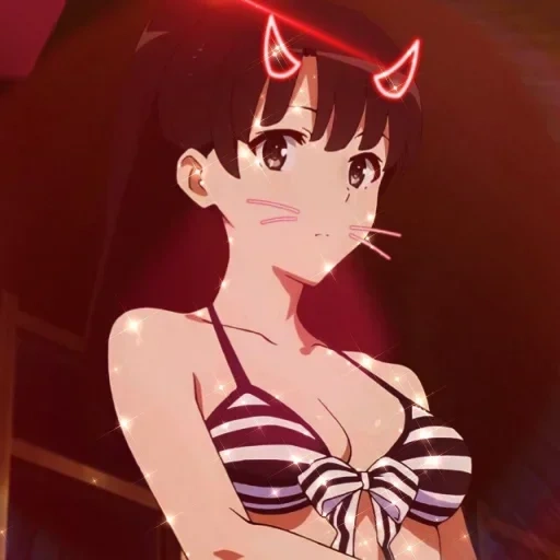 anime, anime anime, filles anime, héroïne saenai, héroïne saani pas de maillot de bain sodatekata