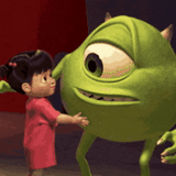 pixar, mike vazovski, compañía de monstruos, animado monstruo caricatura, chica de dibujos animados de la compañía de monstruos
