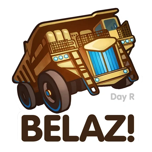 truck, belaz day r, icon truck, icon transportation, truck badge