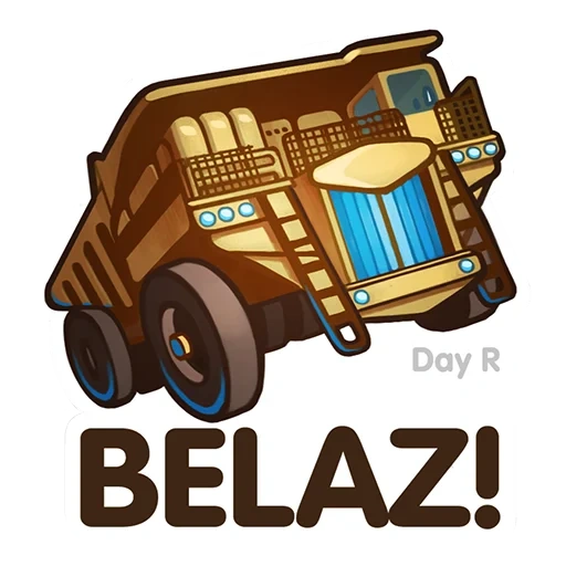 un camion, bellaz day r, camion icône, transport d'icônes, badge de camion