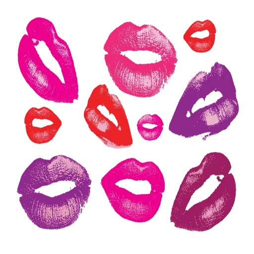 фон губы, розовые губы, губы графика, наклейки губы, вектор фон губы сердечки