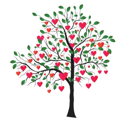 дерево, apple tree, яблоня ветка, дерево вишни, дерево сердечками плакат