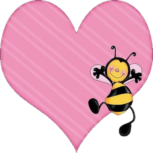 пчелка, пчелка любовь, рисунок пчелки, пчелка сердечком, влюбленная пчелка