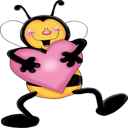 пчелка, шмель пчела, милая пчелка, рисунок пчелки, пчелка сердечком