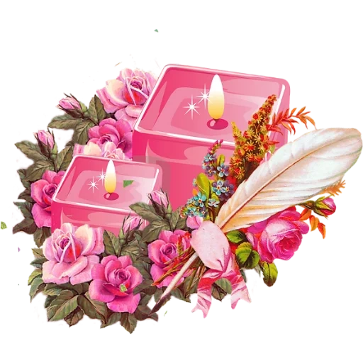 розовые розы, букеты цветов, прекрасные цветы, букет цветов клипарт, цветы свечи розовый фон