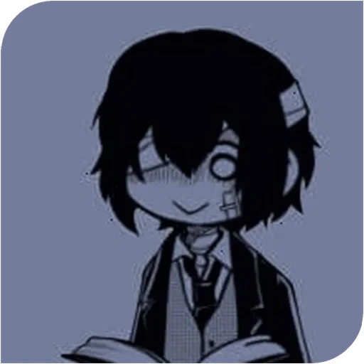 dazai, dazai chibi, osamu dadzai, dadzai osamu chibi, dadzai osamu manga