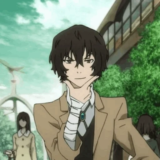 taizai zhi, tathagata, gran regla de sacrificio, perros callejeros, dazai osama sentado