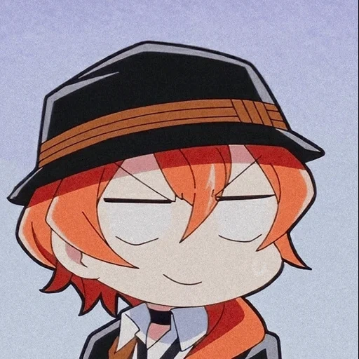 anime, chuuya, chuya nakahara, personaggi anime, chuya nakahara chibi