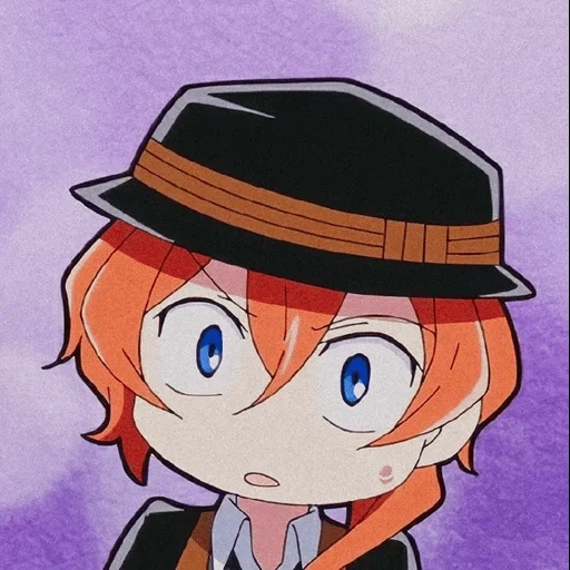 chuuya, anime characters, chuuya nakahara, chibi chibi mandarins, wandering dogs joke stories 49 yuan