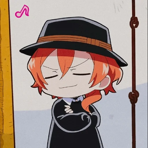 chuya chibi, chuya nakahara, chuya stormringer, from stray dogs, chuya nakahara chibi