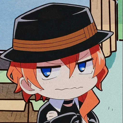 chuuya, chibi chu ya, chuuya nakahara, perros callejeros, chuya chibi captura de pantalla animación