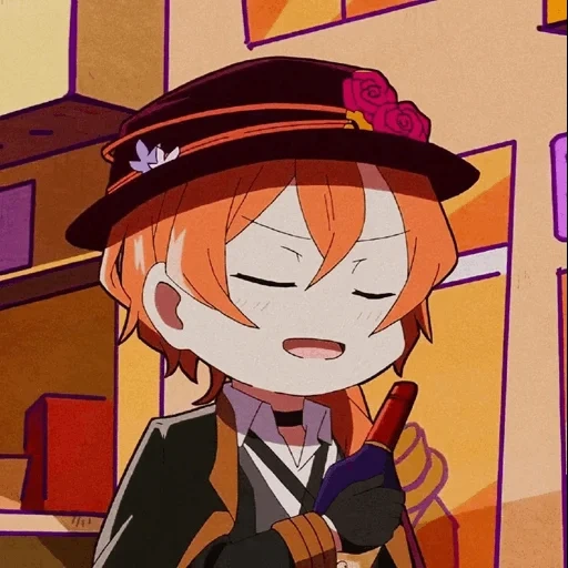 chuuya, chiuya des plaines centrales, chuya des plaines centrales, chuuya nakahara, chuya chibi dans les plaines centrales