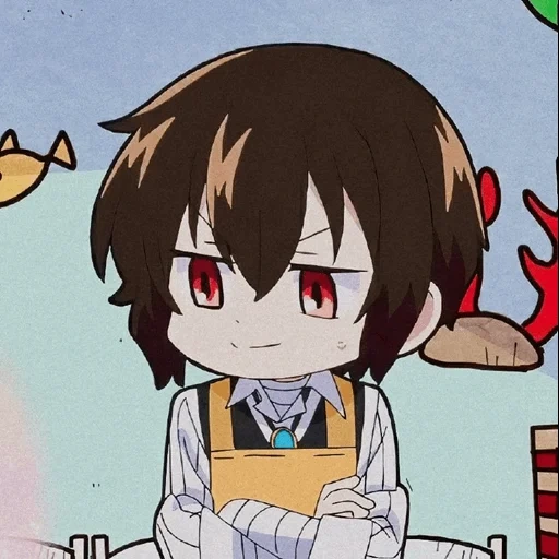 dazai, chibi dazai, anime süß, anime zeichnungen, anime charaktere