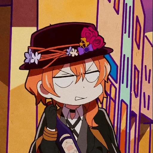 chuuya, chuya chibi, chuya des plaines centrales, chuuya nakahara, bungou stray dogs