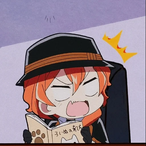 chuuya, chuya chibi, from stray dogs, great stray dogs, anime great stray dogs