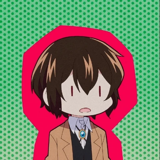 dazai, dazai chibi, anime carino, osamu dadzai, personaggi anime