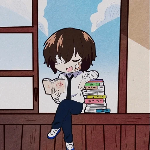 picture, chibi dazai, osamu dadzai, information about a person, great stray dogs jokes