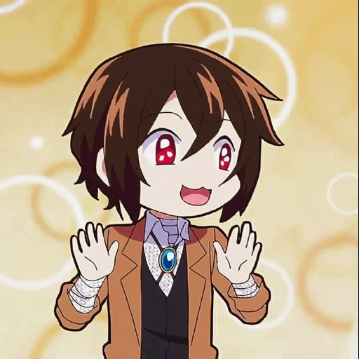 dazai, osamu dadzai, anime characters, chibi characters anime, great stray dogs vicki