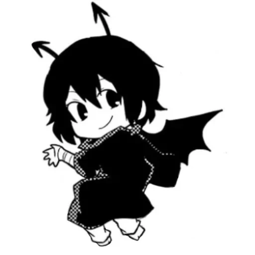 imagen, osamu dadzai, dibujos de anime, cómic de dazai chibi, perros callejeros de bungou