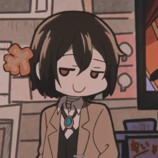 dazai, imagen, chibi dazai, osamu dadzai, personajes de anime