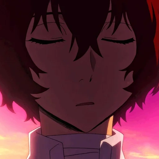 osamu dazai, ozaiji, osazai osamu animation, osamu dazai's evil eyes, great stray dog funny moment