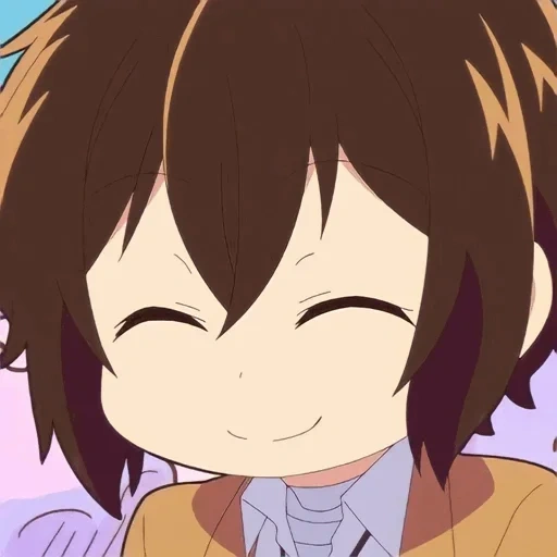 osamu dazai, cartoon cute, animation funny, cartoon character, cartoon art is lovely