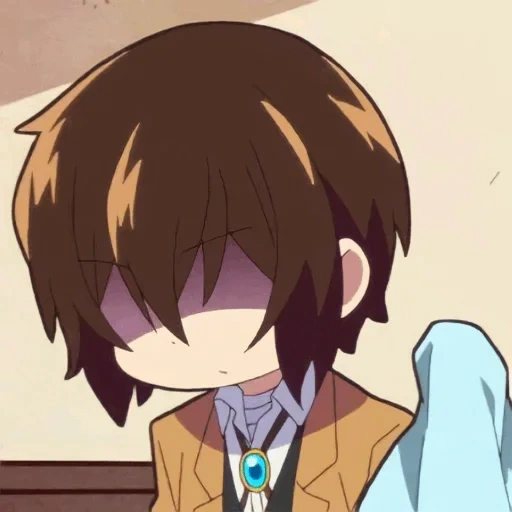 dazai, chibi dazai, osamu dadzai, personajes de anime, dadzai osamu anime divertido