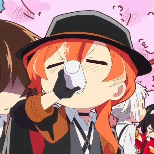 chuuya, mignonne d'école, tyuya nakahara, chiens errants de bungou, grands chiens errants