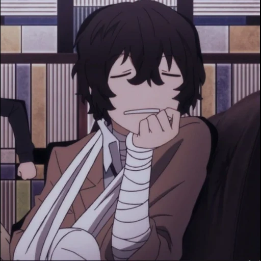 dazai, dadzai, osamu dadzai, dadzai osamu reverso, pessoal dadzai osama de anime prendido nets