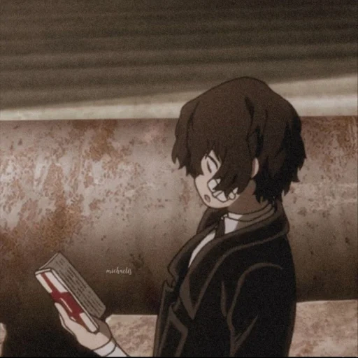 dazai, osamu dadzai, from stray dogs, great stray dogs, dadzai osamu cries lonely